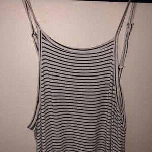 Medium length summer dress.